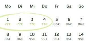 Verfügbarkeiten im Sommer Camper Miete